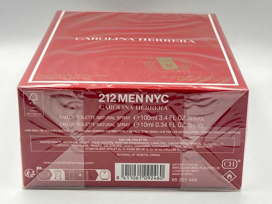Carolina Herrera 212 Men NYC (туалетная вода 100 мл +  10 мл)
