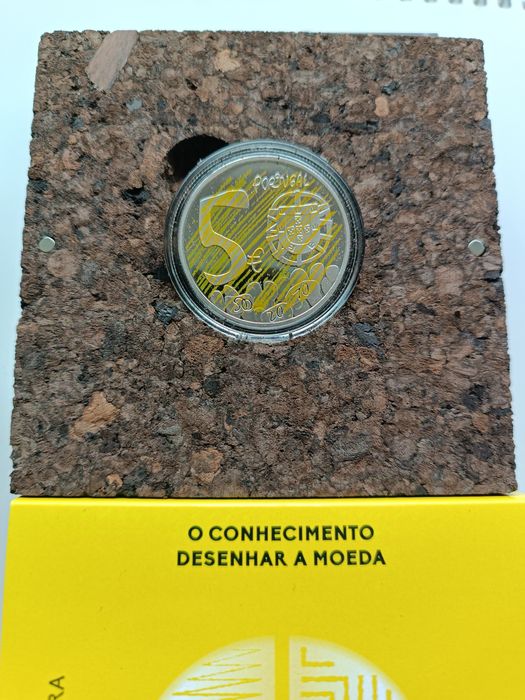 Moeda 5€ Prata Proof - O Conhecimento