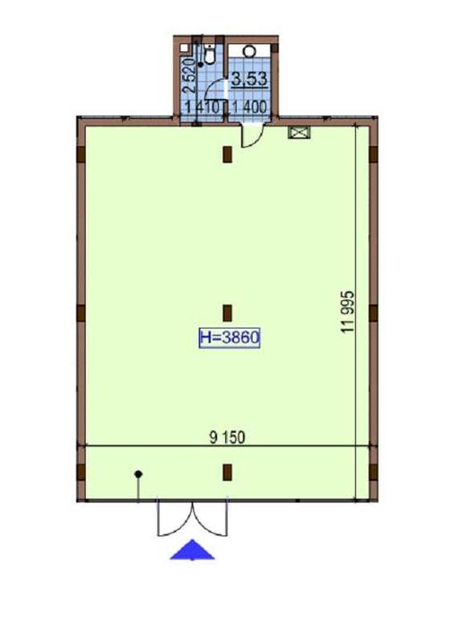 ЖК «Варшавський». Фасадне приміщення Open Space 116 м²