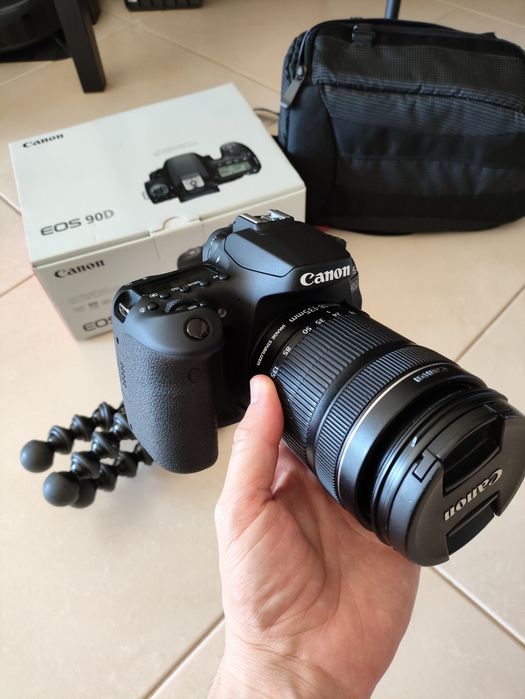 Conjunto Canon, Tripé, Bolsa e acessórios