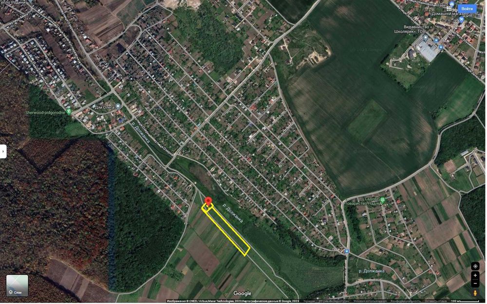 Продається ділянка с. Підгороднє поблизу річки