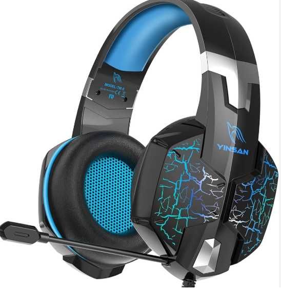 YINSAN  Słuchawki nauszne TM5 do gier PS4 PS5 Surround Stereo 3,5 mm