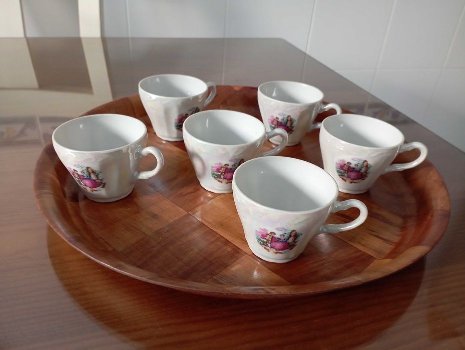 6 chávenas café porcelana chinesa