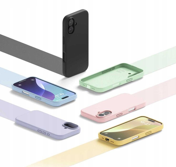 Etui iPhone 16 elago silikonowe czarne slim ochronne