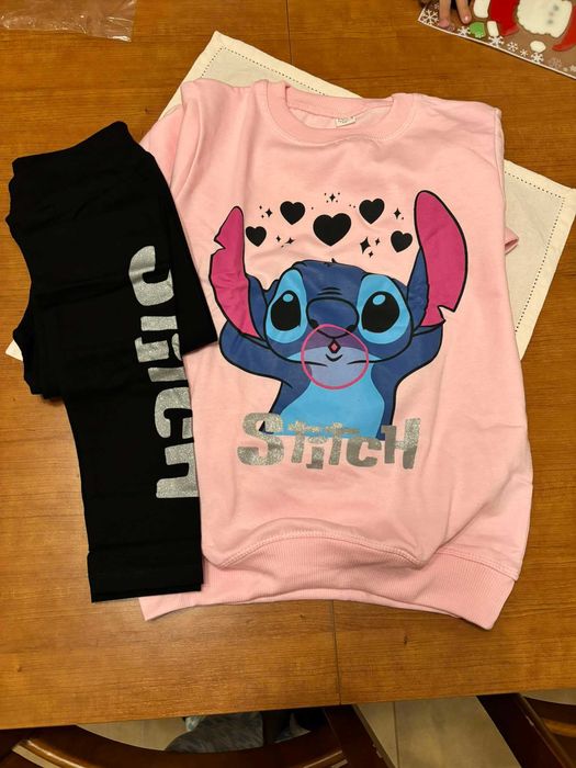 Conjunto Stitch Rosa
