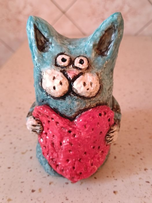 котики папье-маше ручная работа