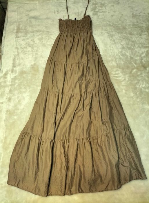 Vestido castanho/caqui, tam. S - Benetton