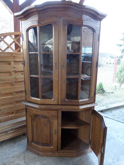 zestaw mebli FLANDERN  narożna witryna i komoda stan bdb DOWÓZ WYSYŁKA