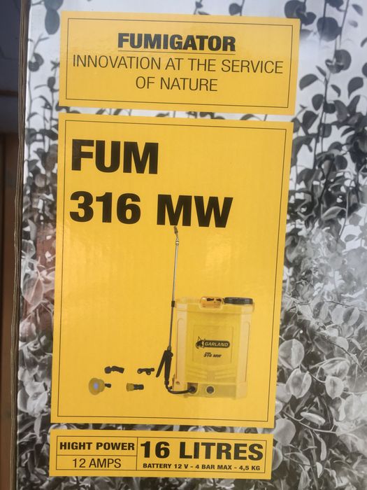 NOVO NUNCA USADO Pulverizador bateria 16 litros Garland FUM 316 MW