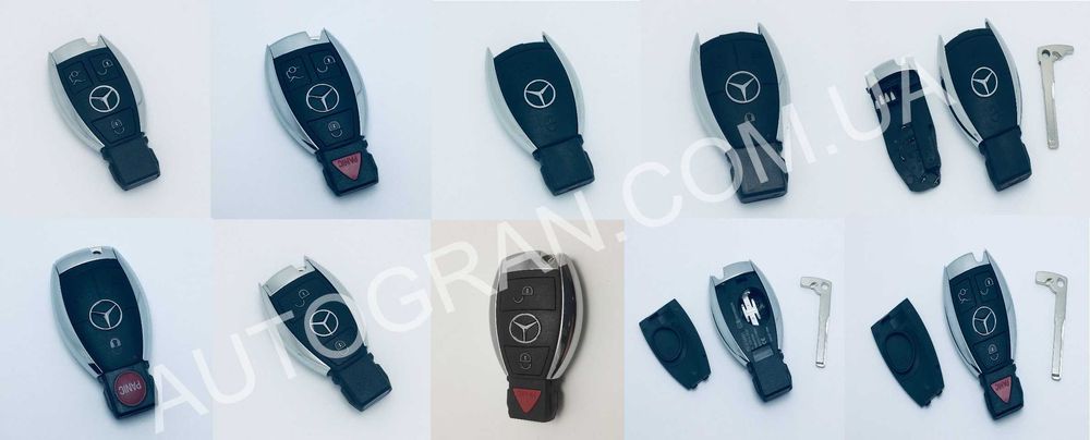 Корпус смарт ключа Mercedes рибка 2 3 4 кнопки ML GL S E C GLE GLC ...