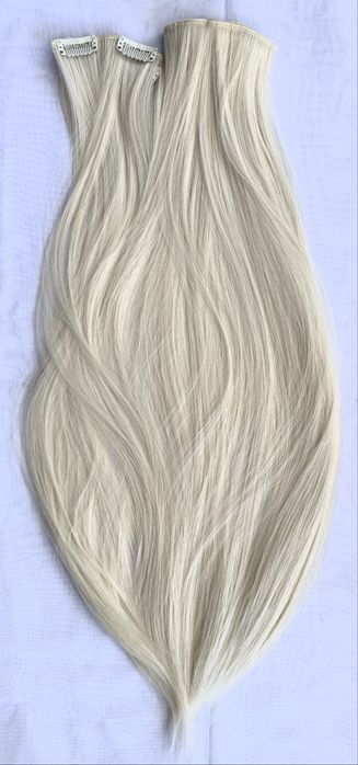 Platynowy blond zimny odcień włosy doczepiane clip in