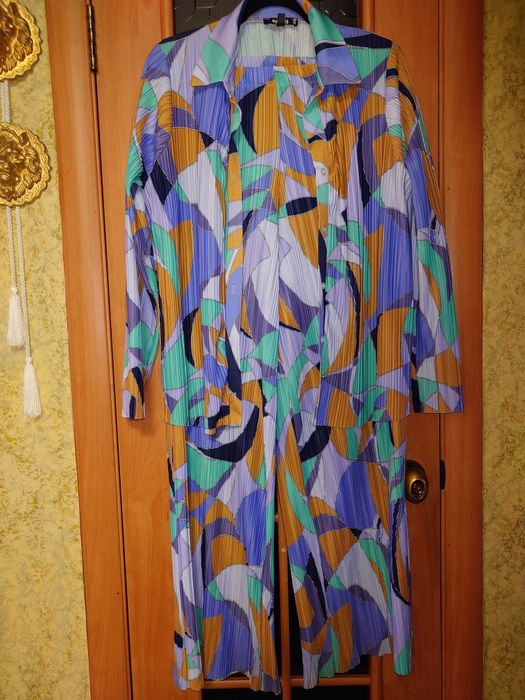 Клетчатое твидовое платье-костюм