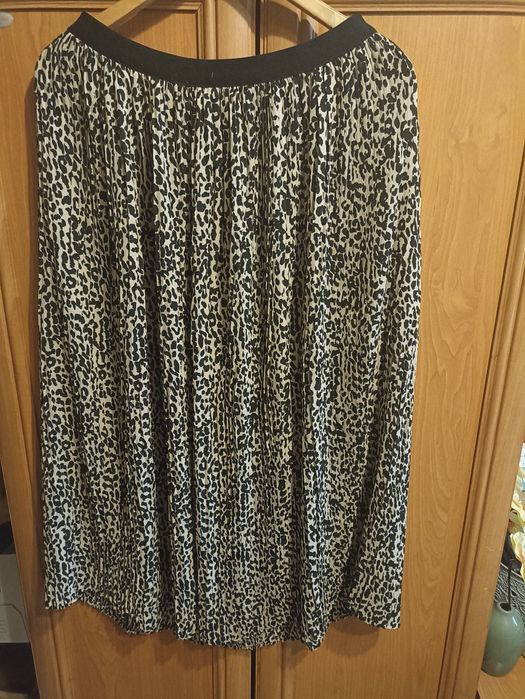 Spódnica długa plisowana panterka r. 3 xl