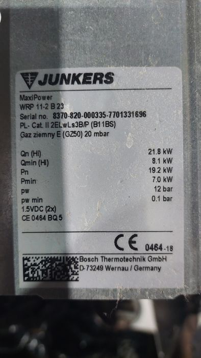 Palnik do piecyka gazowego JUNKERS WRP 11-2 B 23