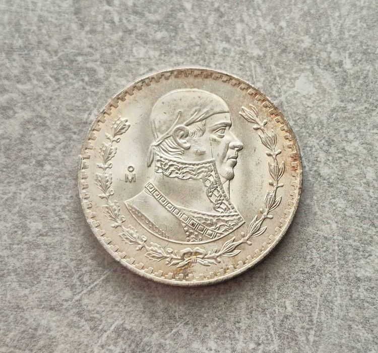 449) MEKSYK srebro - 1 Peso - 1964 r.