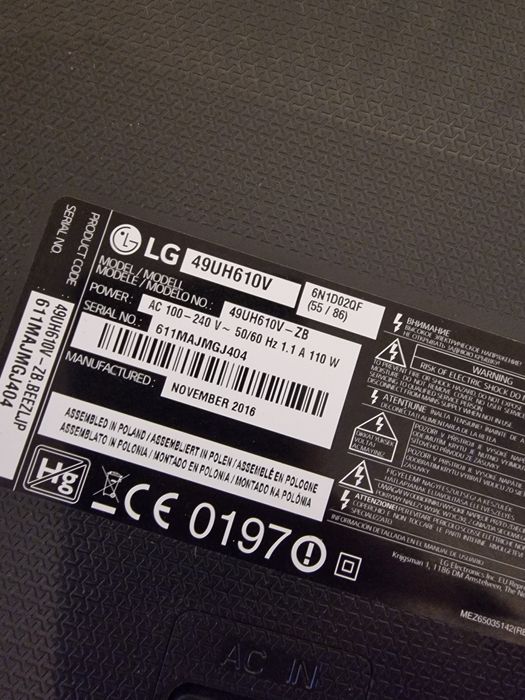 Telewizor LG 49uh610v 4K SMART TV DVB-T2 WiFi