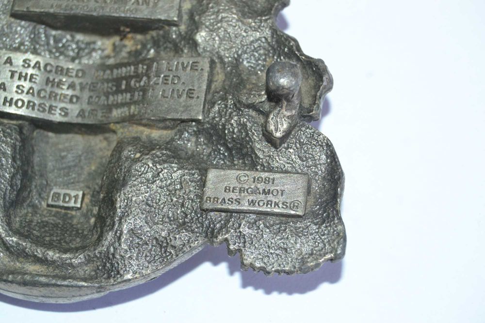 Fivela de Cinto Indio Americano de 1981