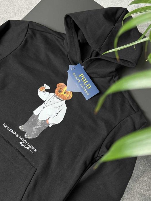 Черное Худи Polo ralph lauren Alco Bear - Новая Толстовка Ральф Лаурен Поло - XS S M L XL