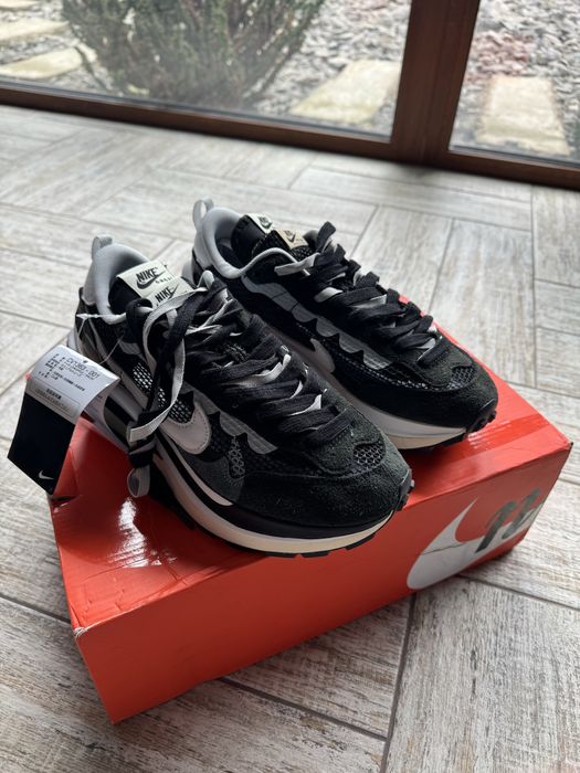Кросівки Nike Sacai Vaporwaffle Black/White сакаи Оригинал