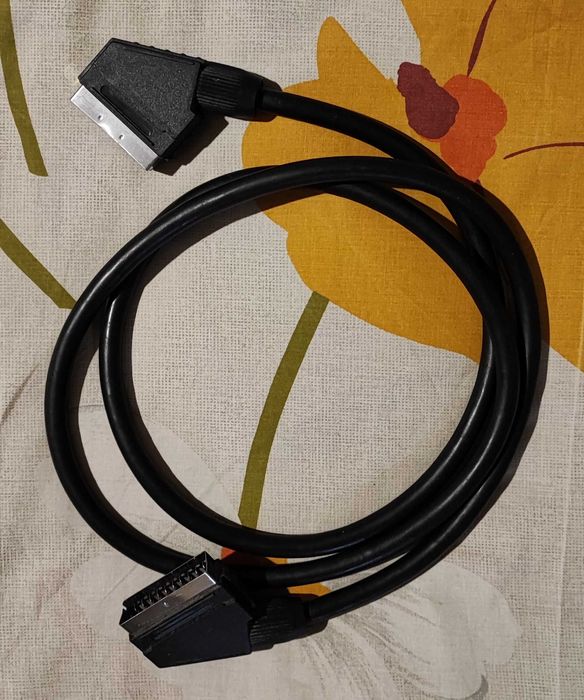 Кабель шнур Scart - Scart, Скарт - Скарт (длина 1,4 м, толщина - 8 мм)