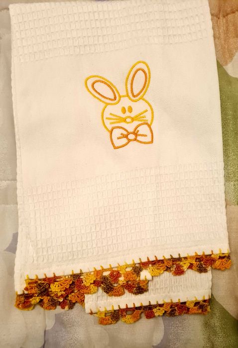 Panos de cozinha com renda, Novos.