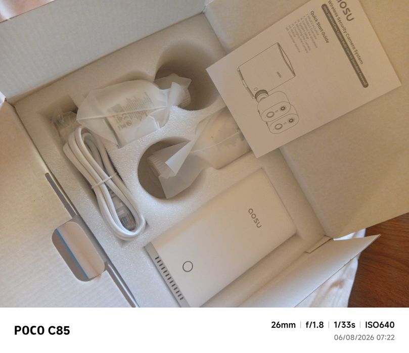 Sistema de Videovigilância AOSU 2K – 2 Câmaras Sem Fios