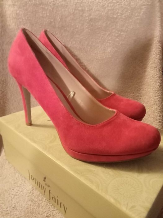 Szpilki zamszowe róż