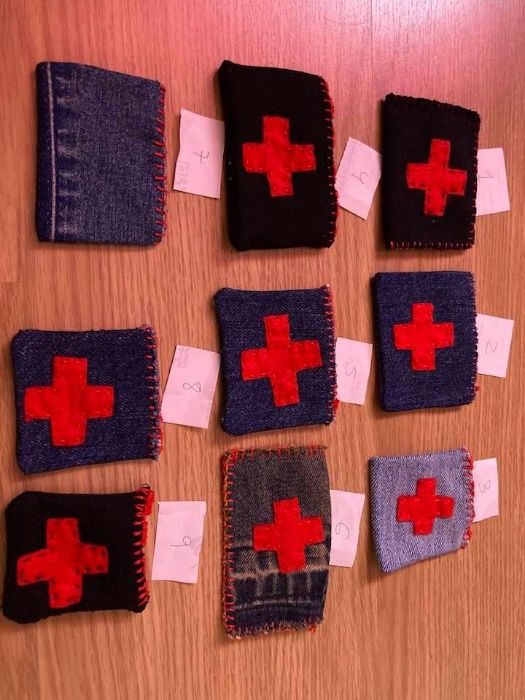 Presentes de natal-Bolsa para comprimidos artesanato