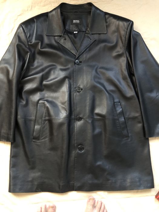 Кожаная куртка-пиджак HUGO BOSS