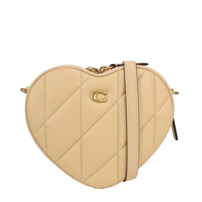 Torba damska Coach na ramię, beżowa, skórzana, mała, skórzana torba typu crossbody ACS5549