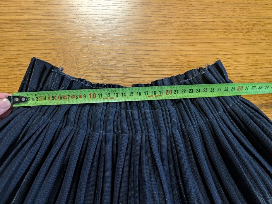 Piękna elegancka plisowana granatowa spódnica z koła, rozmiar S/M