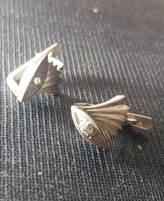 Винтажные серебрянные серьги с камнями