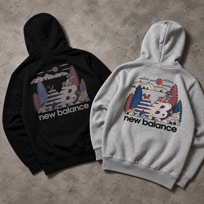 Худі NEW BALANCE з принтом на спині у всіх розмірах