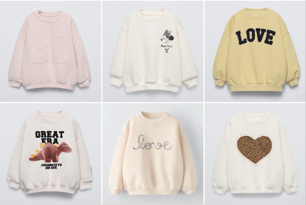 Світшот ZARA дитячий 86 92 98 104 (2-4 роки) розпродаж