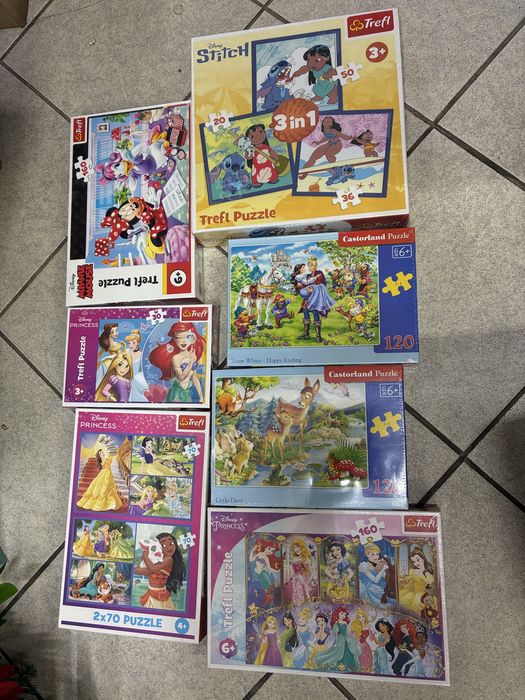 Puzzle kpl 7 sz 30-160 szt