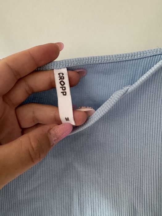 Crop top lub top niebieski damski rozmiar M
