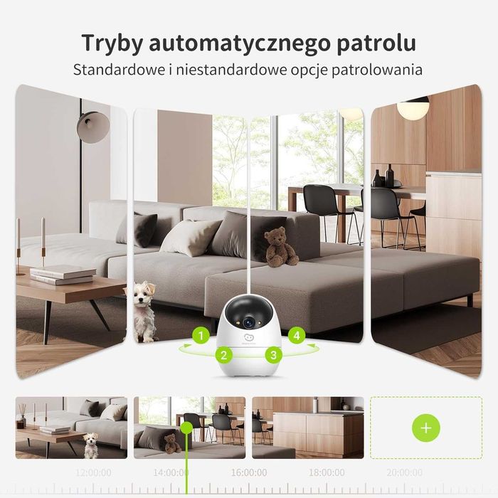Wewnętrzna Kamera Bezpieczeństwa BEANS View D210 WiFi 1080P 360°