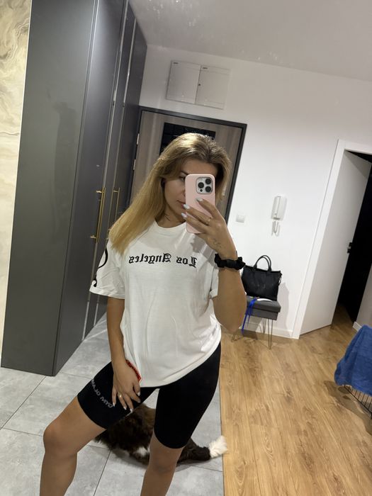 Biały t-shirt Los Angeles Primark