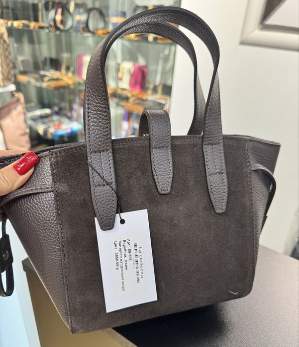 Сумка замшева зелена бордо беж тауп шоколад Італія