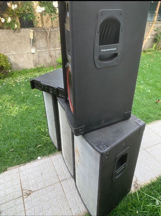 Oportunidade Cerwin Vega 4 colunas e amplificador