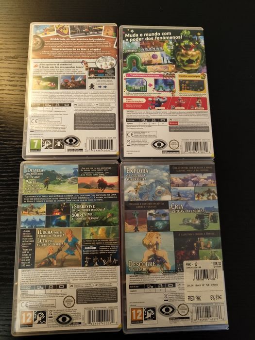 Nintendo switch (consola+jogos+comandos+microSD256G)