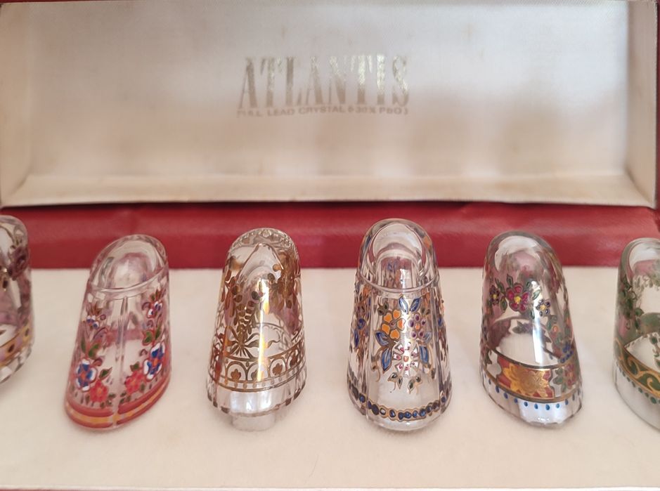 Conjunto 6 Dedais Coleção Cristal Atlantis - Originais / Pintados à Mão