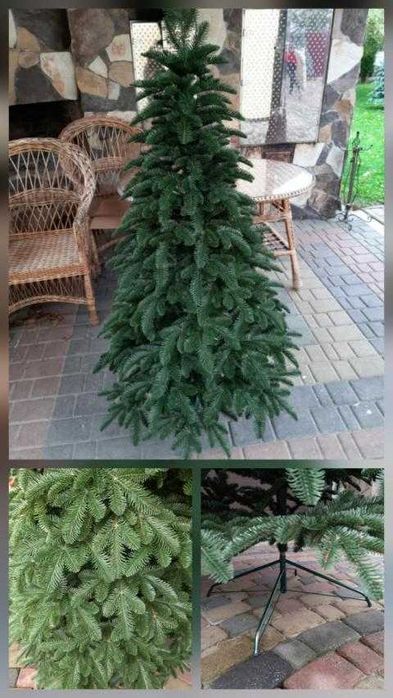 Ялинка штучна новорічна лита та гірлянди хвойні