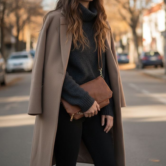 Mala feminina elegante com corrente | feita em Portugal