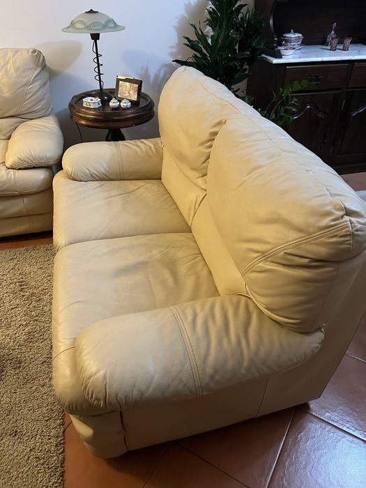 Dois Sofás em Pele