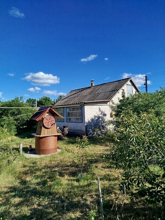 Продаж житлового будинку з господарськими будівлями на земельній ділянці з молодим садком