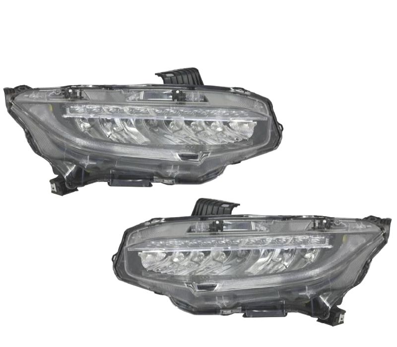 CONJUNTO DE FARÓIS HONDA CIVIC MK10 16- NEW LOOK COM INDICADORES DINÂMICOS LEDS