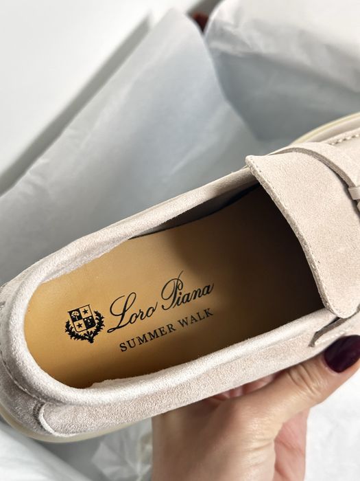Loro Piana Loafery damski rozmiar 37 beżowe