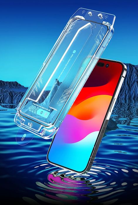 Szkło Hartowane Pełne Do Iphone 16E / 17E Z Ramką Do Montażu Aplikator