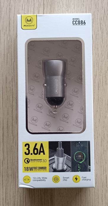 Carregador Mimacro CC086 3.6A Quick Charge 3.0